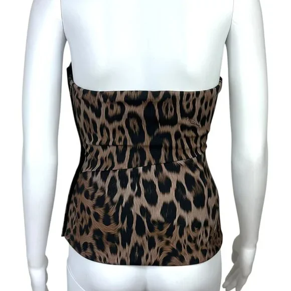 Roberto Cavalli Leopard Print Strapless Corset / Bustier - Picture 3 of 5